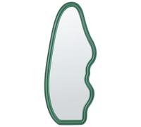 Miroir Mural Moderne Décoratif Suspendu 160 x 67 cm Cadre en Bois de Forme Irrég