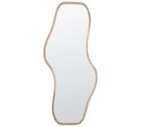 Miroir Mural Moderne en Bois Forme Irrégulière avec Crochets Bois Clair Biollet