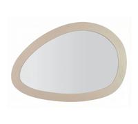 Miroir mural moderne en métal beige 71 x 1,5 x 48 cm