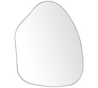 Miroir Mural Moderne et Minimaliste en Métal Noir 70 x 92 cm Forme Irrégulière C