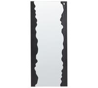 Miroir Mural Moderne Suspendu Décoratif 175 x 75 cm Cadre en Bois de Forme Irrég