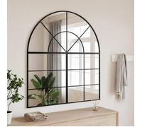 vidaXL Miroir mural noir 100x110 cm arche fer
