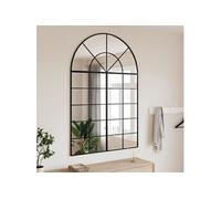 Miroir mural noir 100x150 cm arche fer 3200614