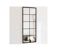 vidaXL Miroir mural 100x40 cm Noir Métal