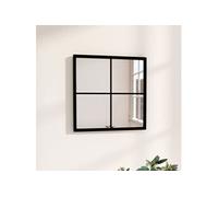 vidaXL Miroir mural 342204 40x40 cm métal Noir G
