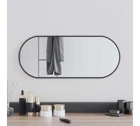vidaXL Miroir mural de maquillage ovale 70x30 cm Noir