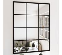 vidaXL Miroirs muraux Lot de 2 noirs 80x60 cm métal