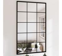 Miroir Mural Noir 60x60 cm Métal Maquillage Coiffeuse Salle de Bain vidaXL