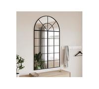 Miroir mural noir 80x140 cm arche fer 3200609