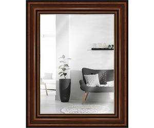 Miroir mural noyer doré 70x100 cm - Style antique