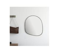 Miroir mural organique 53x60 cm en métal noir