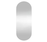 Miroir mural ovale 20 x 50 cm en verre transparent avec montage mural, miroir de salle de bain et miroir cosmétique pour chambre à coucher, couloir, salon, couloir, vestiaire, décoration et maquillage