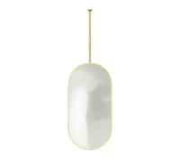 Miroir mural ovale en métal personnalisable 50 x 100 cm avec barre de suspension - Miroir de plafond décoratif élégant pour décoration d'intérieur, salon, chambre à coucher et entrée