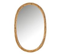 Miroir Mural Ovale en Rotin Avocado 95cm Naturel