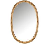 Miroir Mural Ovale en Rotin Avocado 95cm Naturel