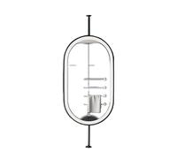 Miroir mural ovale rotatif avec éclairage LED, 40 x 90 cm | Lampe de miroir ovale pivotante pour salle de bain avec éclairage LED - Idéal pour un style parfait et une lumière ambiante