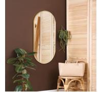 Miroir mural Picciano ovale 40 x 80 cm doré