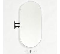 Miroir mural pivotant à 360° avec bras télescopique réglable - Idéal pour salle de bain, chambre, entrée et décoration d'hôtel - Miroir d'angle Vani peu encombrant