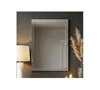 Miroir mural rectangle 60x90 cm avec contour mosaïque noir