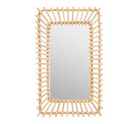 Miroir Mural Rectangle en Rotin 35 x 58 cm - Atmosphera