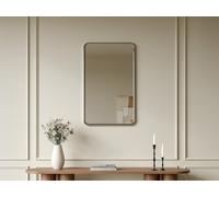 Miroir mural rectangulaire en acier inoxydable - L. 50 x H. 80 cm - Chromé - REFLEYA