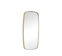 Miroir en métal cuivre, rectangulaire, cadre laiton, à fixer - Hübsch, Retro - 29x2x59 cm
