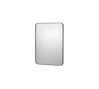 VEVOR Miroir Mural 55,9x76,2x2,5 cm, Miroir de Maquillage avec Contours en Alliage d'Aluminium Noir et Film Antidéflagrant, Résistant aux Rayures avec Support en Forme de Z, Salle de Bain Chambre
