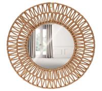 Miroir mural rond bohème - Gris
