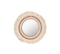 Miroir Mural Rond Design Wonderly 40cm Beige