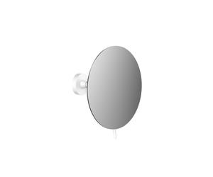 Miroir mural rond emco, 1 bras, 3 plis, rond, diamètre 200mm, 109413938, Couleur: blanc