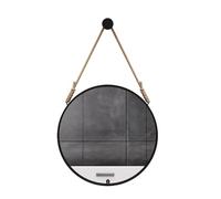 Miroir Mural Rond Miroir Suspendu avec Corde pour décoration Murale, miroirs de Douche Modernes pour Salle de Bain, Chambre, Chambre pour Enfants, Salon, 40/50/60/70 cm Black,60cm