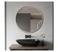 Miroir mural rond moderne en métal - Décoration élégante pour salle de bain, entrée et chambre à coucher - Accent chic pour un intérieur élégant - Design Slish Home
