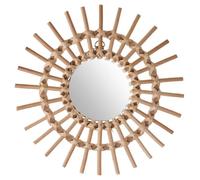 Miroir Mural ""Rotin"" 30cm Naturel