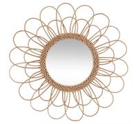 Miroir ""Fleur"" rotin D56cm - Atmosphera Créateur d'intérieur