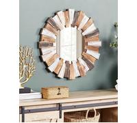 Miroir Mural Bois Clair en MDF 66 cm Pièce d'Accent Glamour Décorative Ecat