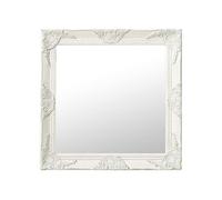 vidaXL – Miroir mural Baroque – 60x60 cm – Blanc