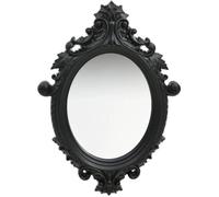 Miroir Mural Style Chateau 56x76 CM Noir Miroir Bois Miroir Mural Ovale Miroir Baroque Miroir Vintage Miroir Art Deco Décorati[684]
