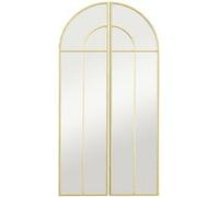 Miroir mural arc - HOMCOM - 60 x 120 cm - cadre métallique - pour salon, chambre, couloir - ton doré