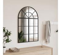 Miroir Mural Suspendu Décoration Salon Chambre Maison Noir Arche Fer vidaXL