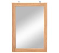 Miroir Mural Teck Massif Salle de Bains Toilette Miroir de Maquillage vidaXL