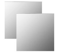 vidaXL Miroirs muraux carrés 40 x 40 cm en verre, 2 pièces, design contemporain