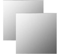 vidaXL Miroirs muraux carrés 40 x 40 cm en verre, 2 pièces, design contemporain