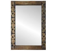 Miroir mural - vidaXL - bois d'ingénierie et verre - brun noyé - 70 x 50 cm 9429303