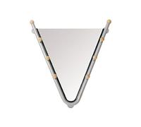 Miroir murale coloris hetre-alu - Dim : L 62 x H 15 X P 67 cm - -