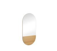 Miroir murale ovale Hubsch Interior Crescent Blanc 50x100 cm