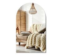 Miroir Muraux 45x80 cm Ovale Élégant pour Le Mur avec Bord Biseauté Forme d’Arche Cuisine Couloir Minimaliste Décoratif sans Cadre pour Salle de Bain Style Scandinave Décoration Intérieure