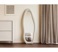 Miroir organique en velours - L. 60 x H. 160 - Crème - LAVINA