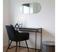 Miroir ovale 35x80 cm en acier noir G