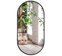 Miroir ovale 80x40cm cadre noir