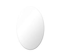 Miroir ovale autocollant mural amovible DIY décoration maison pour entrée, chambre à coucher, salle de bain avec ruban adhésif latéral, film protecteur facile à fixer